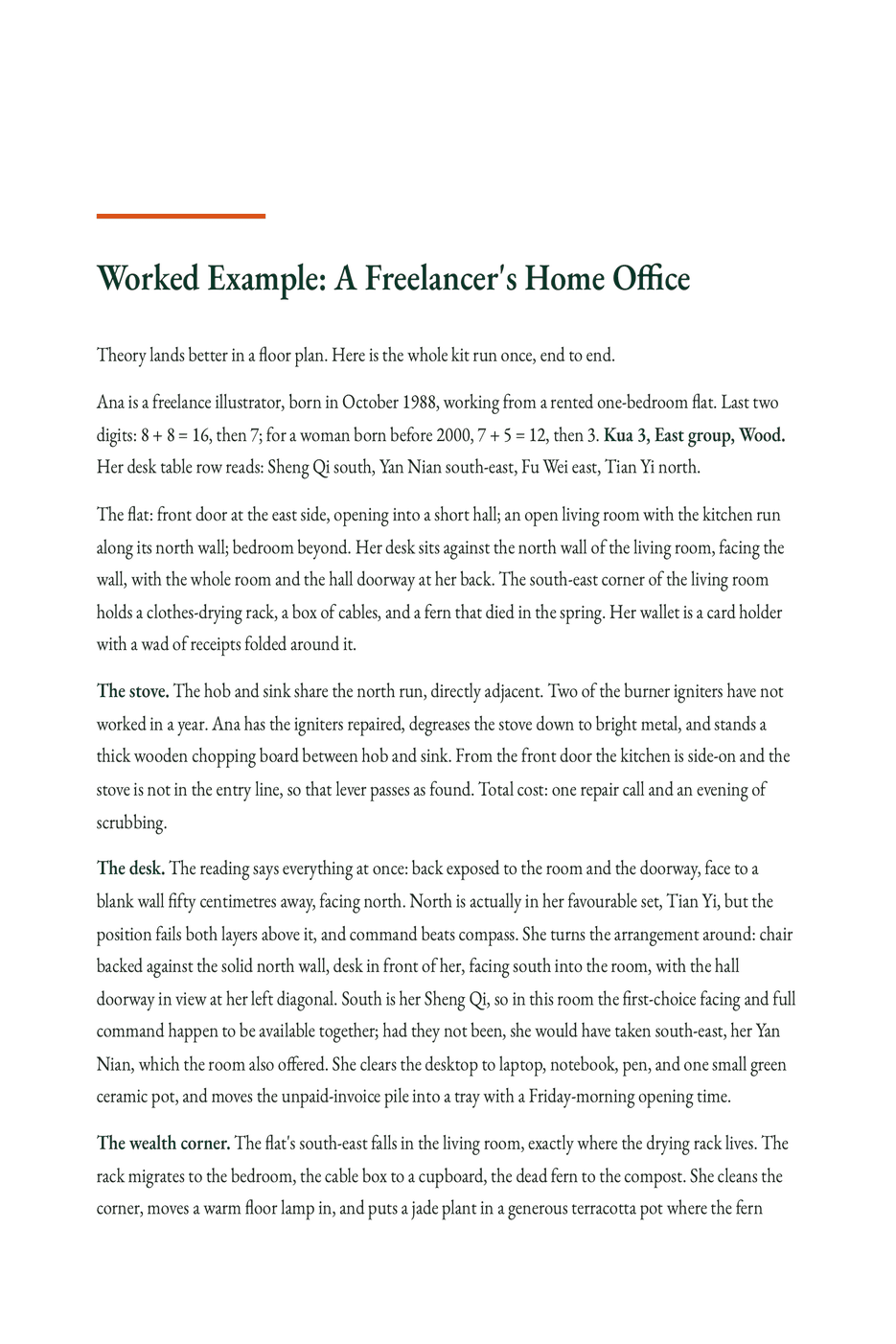Another page from inside Business and Money Feng Shui Kit.